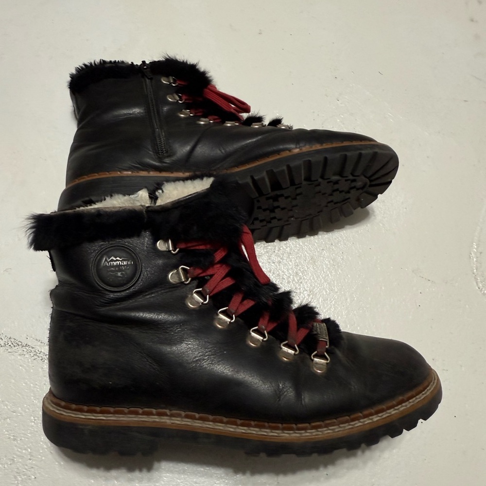 Ammann leather splugen women’s boots size 40 (9 1/2 U.S.) black
